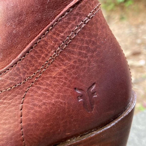 Frye Jane VTG Brown Leather Tall Riding Boots Size 5.5B - Picture 5 of 8